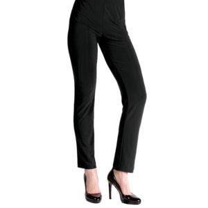 Clara Sunwoo - Our Soft Stretch Knit Straight Leg Pull On Pant will last you from day to night without losing its fit! This pant features a pull-on narrow elastic waistband with a straight leg hem.