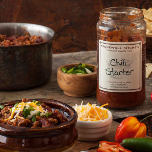 When it comes to chili, everyone seems to have a favorite and we think Stonewall Kitchen’s delicious Chili Starter ranks with the best. Made with the finest vegetables and spices and ready to be added to meat, beans or both, it's quick, easy and perfect for lunch, dinner, parties or watching the big game.