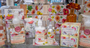 Michel Design Works display of soaps, sprays, and more